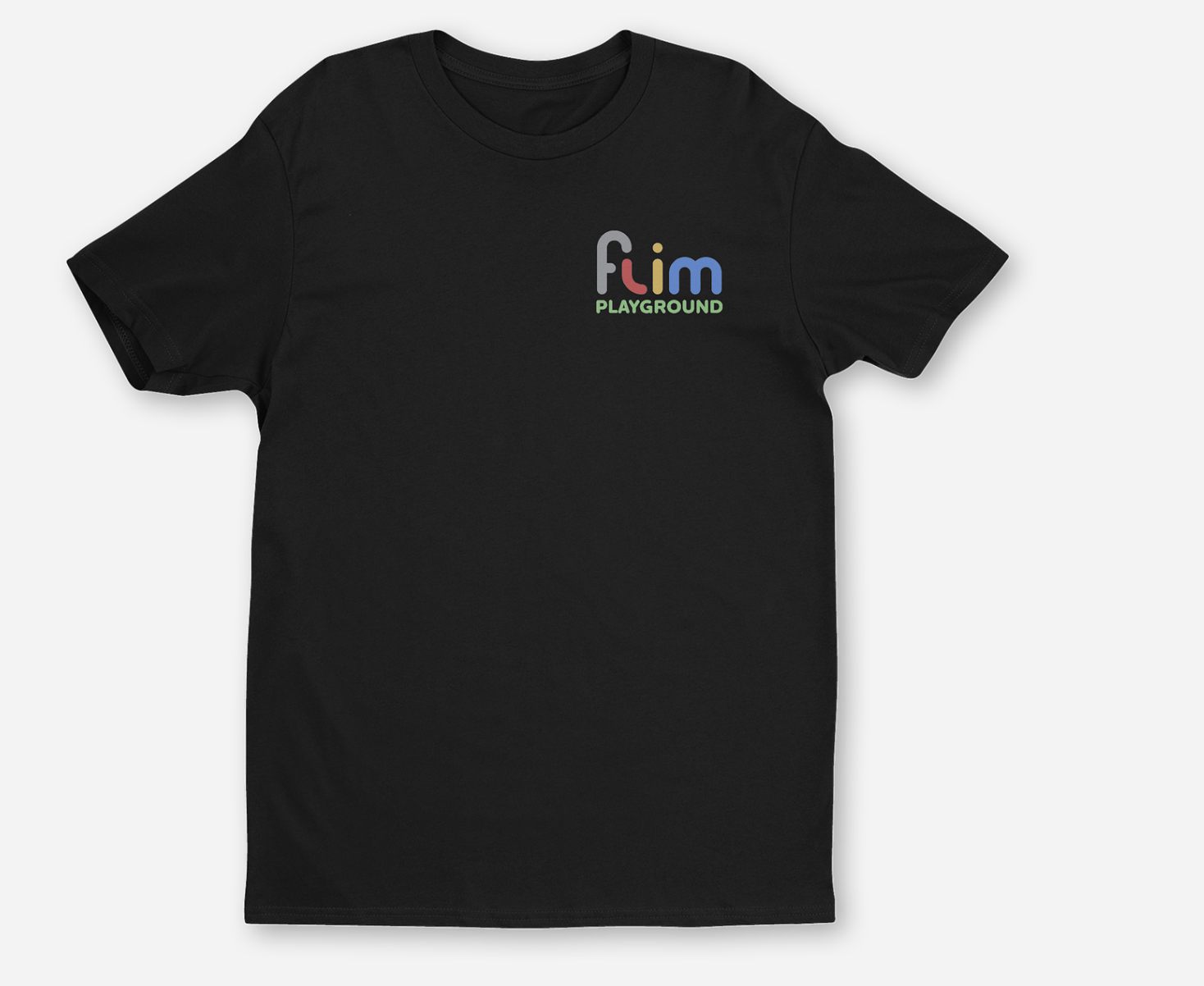 FLIM Playground on a black t-shirt