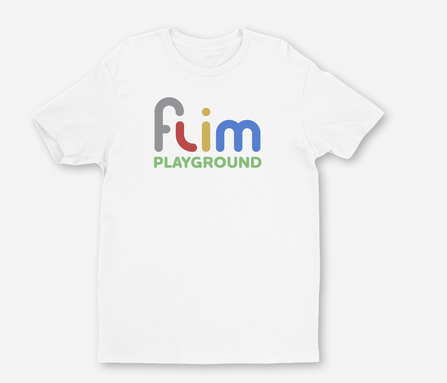 FLIM Playground on a white t-shirt